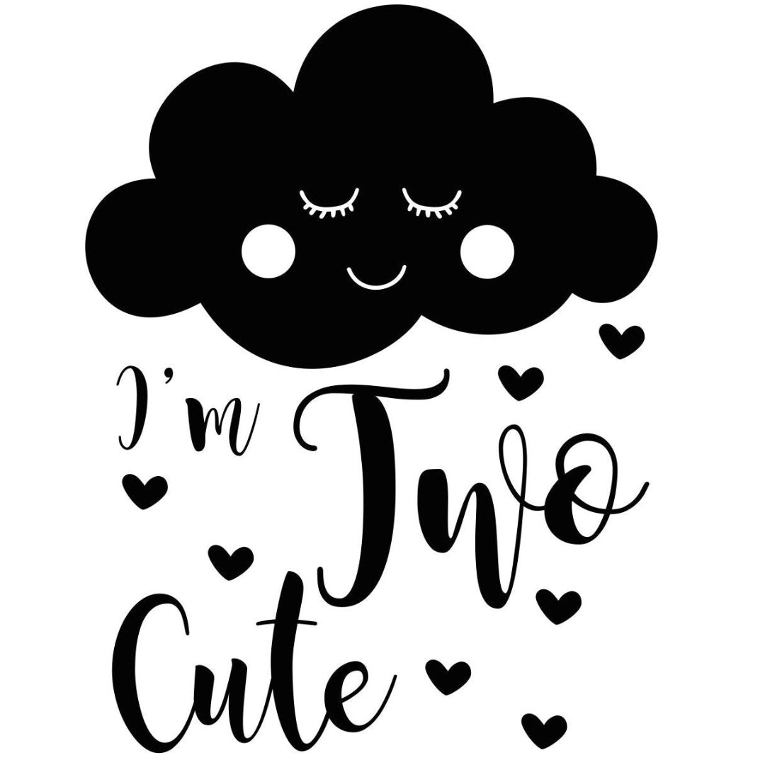 strijkapplicatie two cute wolkje