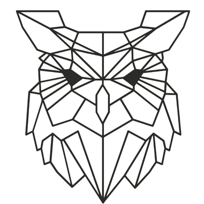 strijkapplicatie uil geometrisch