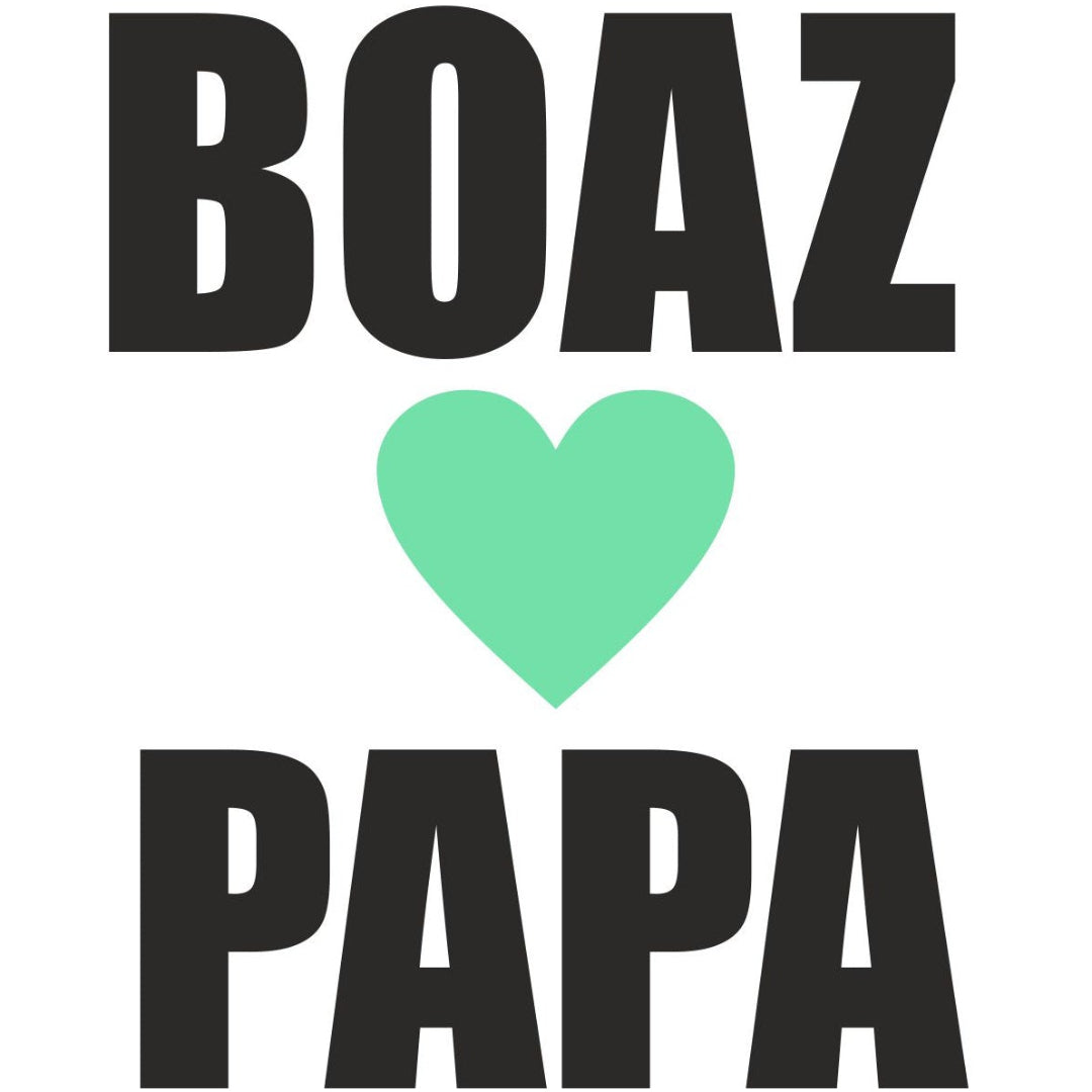strijkapplicatie naam loves papa strak