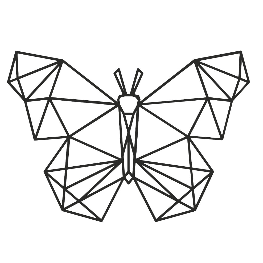 strijkapplicatie vlinder geometrisch