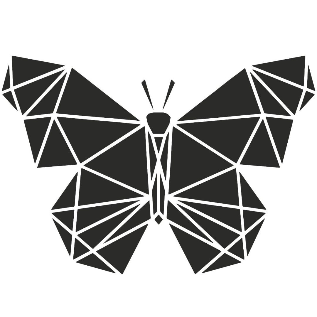 strijkapplicatie geometrisch vlinder vlakken