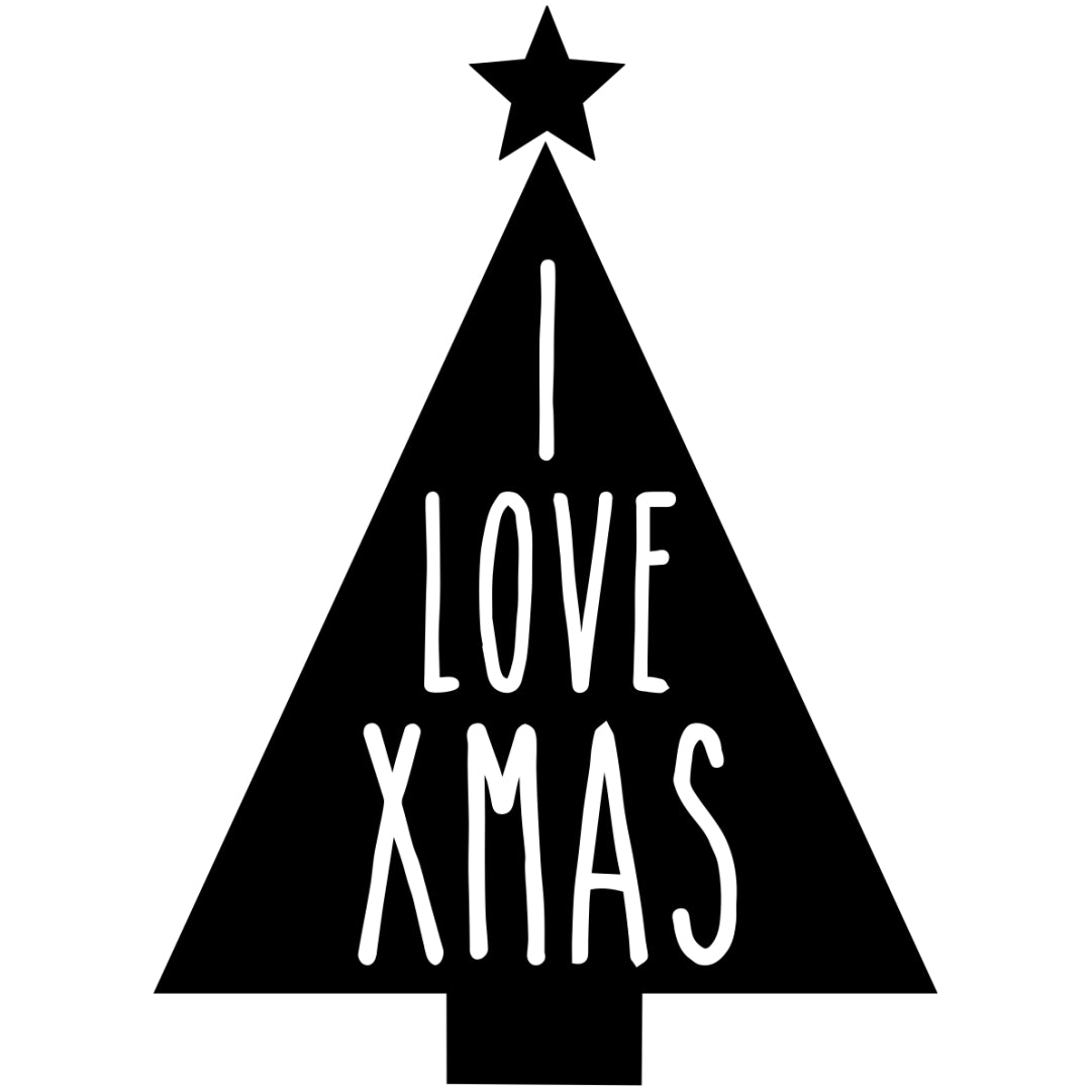 strijkapplicatie kerst i love xmas