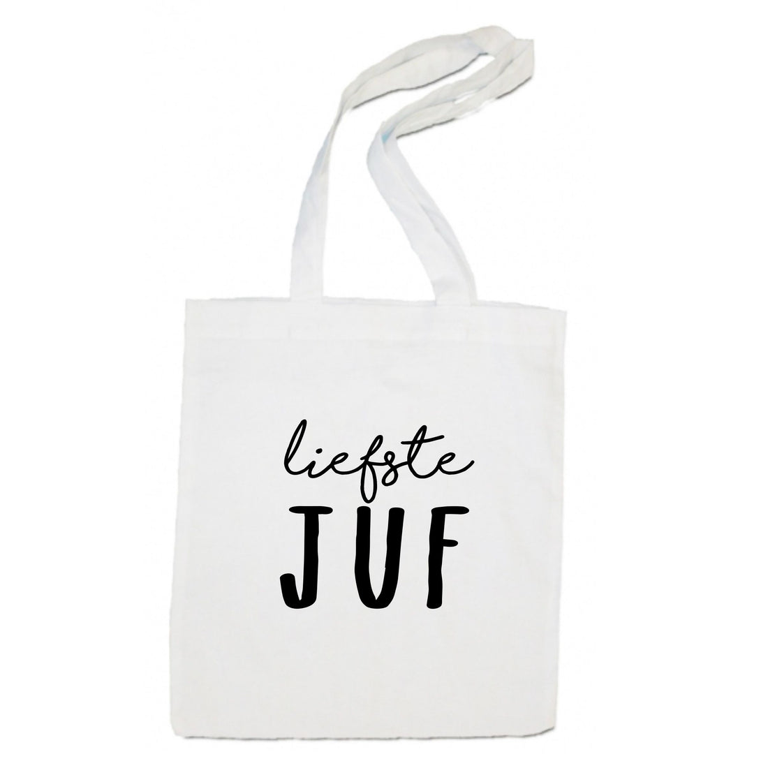 linnen tas -  Liefste juf - wit